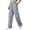 *Blue, variant on VBVC Women's Drawstring Quick-Dry Cargo Pants , High Waisted Wide Leg Pants For Women,Ladies' Lightweight Y2K Casual Trousers with Pockets,Army Green,S-3XL