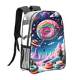 thumbnail image 3 of Rocae Colorful Donut for 16inch Clear Backpack Transparent School Backpack for Women Men, Capacity Clear Bag for College, Travel, 3 of 7