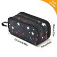 thumbnail image 4 of FORMRS Pencil Case with 3 Compartments Zipper Pouch, Elementary School Level and up, Blue Stars Pattern, 4 of 8