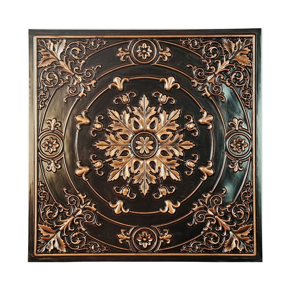 Faux Tin Painting ceiling tiles Panel 3D Stereo Wall Panels PL18 Traditional copper 10Pcs/pack