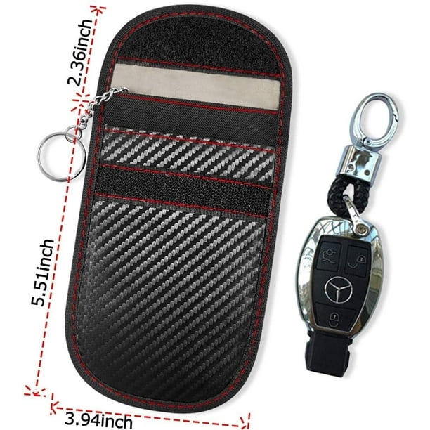 Étui antivol pour clé de voiture (2 PACKS) + 2x porte-cartes RFID