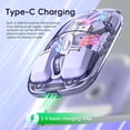 thumbnail image 4 of Graflsoa Modern Dual-Mode Transparent Wireless Mouse in Vibrant Yellow with Type-C Charging and Bluetooth 5.0 Connectivity, 4 of 6