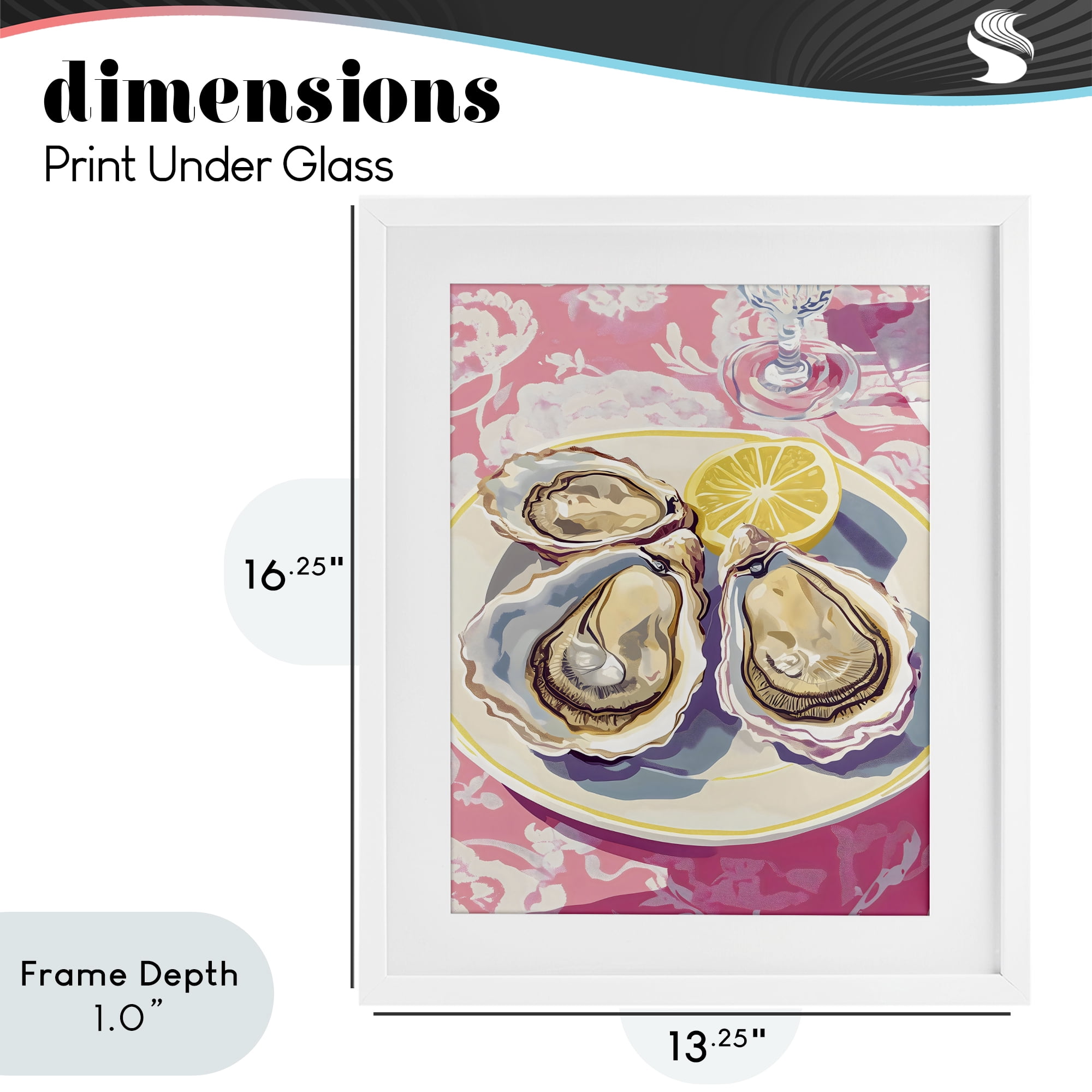 Stupell Industries Plated Oysters & Lemons White Framed Print Under Glass, design by The Prints Vibe