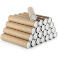 thumbnail image 1 of Tubos de Envío Kraft con Tapas, 23 Piezas Tubos de Cartón Kraft, Tubos de Envío de Sobres, Tubos de Póster para Almacenar, Enviar por Correo, Documentos, Artes, Rollo de Papel, 1 of 6