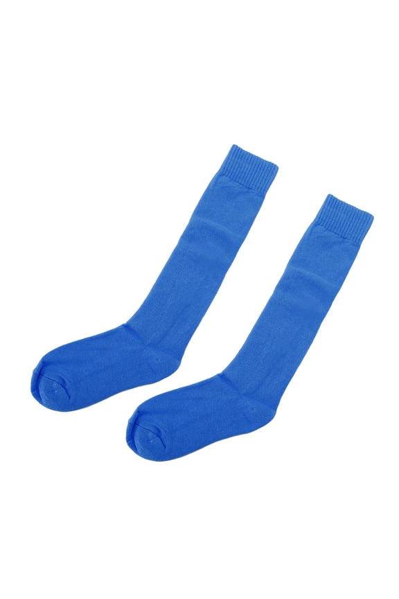Premium Breathable Cotton Fencing Socks, Thick Elastic Knee High Sport Athletic Stockings for Adult Youth Practice Match, 10 Inches / 25.4 cm Long, Blue, Size M