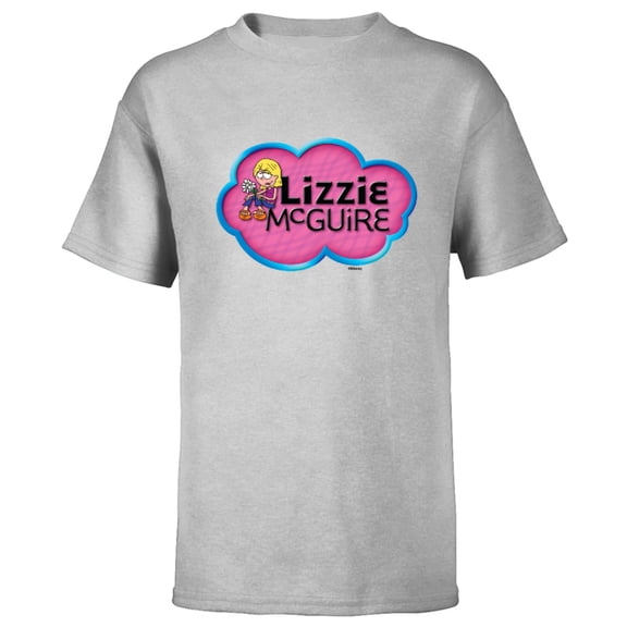 Disney Lizzie McGuire Animated Lizzie Logo - Short Sleeve T-Shirt for Kids -Customized-Athletic Heather