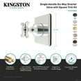 thumbnail image 4 of Kingston Brass KS4041BEX Essex Single-Handle Six-Way Diverter Valve with Square Trim Kit, Polished Chrome, 4 of 4