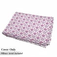 thumbnail image 5 of Owls Floor Pillow Lounger Cover, Sleeping Owls in Diamond Pattern Half-Moon Stars Clouds Night Time Goodnight Art, Nap Mat Printed Fabric Case for 5 Pillows, 88" x 36", Pink Lavender, by Ambesonne, 5 of 5