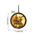 thumbnail image 2 of De Madera Bruja Calabaza Lámpara Colgante Adorno Para Decoraciones De Halloween Scienceny HA042878-03, 2 of 6