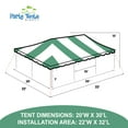 thumbnail image 3 of Party Tents Direct Weekender West Coast Frame Party Tent with Sidewalls, Green, 20 ft x 30 ft, 3 of 8