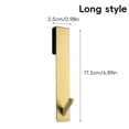 thumbnail image 3 of 2 pack Extended Shower Door Hooks (6.89 -Inch), Over Door Hooks for Bathroom Frameless Glass Shower Door, Towel Hooks, Gold, 3 of 4