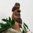 thumbnail image 5 of Wooden Owl Figurine Set, Rustic Mini Owl Statues for Home Kitchen Bathroom Bedroom Decor, Cute Owl Sculpture Gift for Owl Lovers – 1-Pack or 2-Pack, 5 of 5
