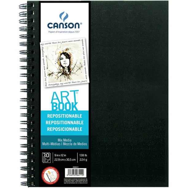 Canson Repositionable Mixed Media Art Book, 9in x 12in, 30/Sheets
