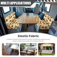 thumbnail image 3 of XYZCANDO Sunflower Pumpkin RV Dinette Cushions Stretchable Camper Decor Washable Sofa Covers for 2 Cushion Couch Universal Furniture Covers for Sofa and Loveseat, 3 of 7