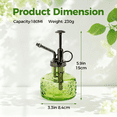 thumbnail image 3 of Gentingbro Vintage Glass Plant Mister, 180ML Pressure Pump Gardening Spray Bottle, Decorative Watering Can for Indoor Outdoor Plants, Succulents, Flowers, 3 of 7