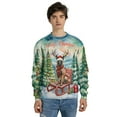 thumbnail image 4 of Merry Christmas Santa Reindeer Antlers Belgian Malinois Sleigh Xmas Winter Holiday All Over Print 3D Sweatshirt Unisex Merch Sheepdog Dog Lover Gifts - 00023, 4 of 6