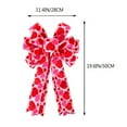 thumbnail image 3 of IPEWLEX Valentine's Day Tree Top Bow - Heart Shaped Wreath Decoration, Red Cloth Bow, 19.4x11.6in, 3 of 6