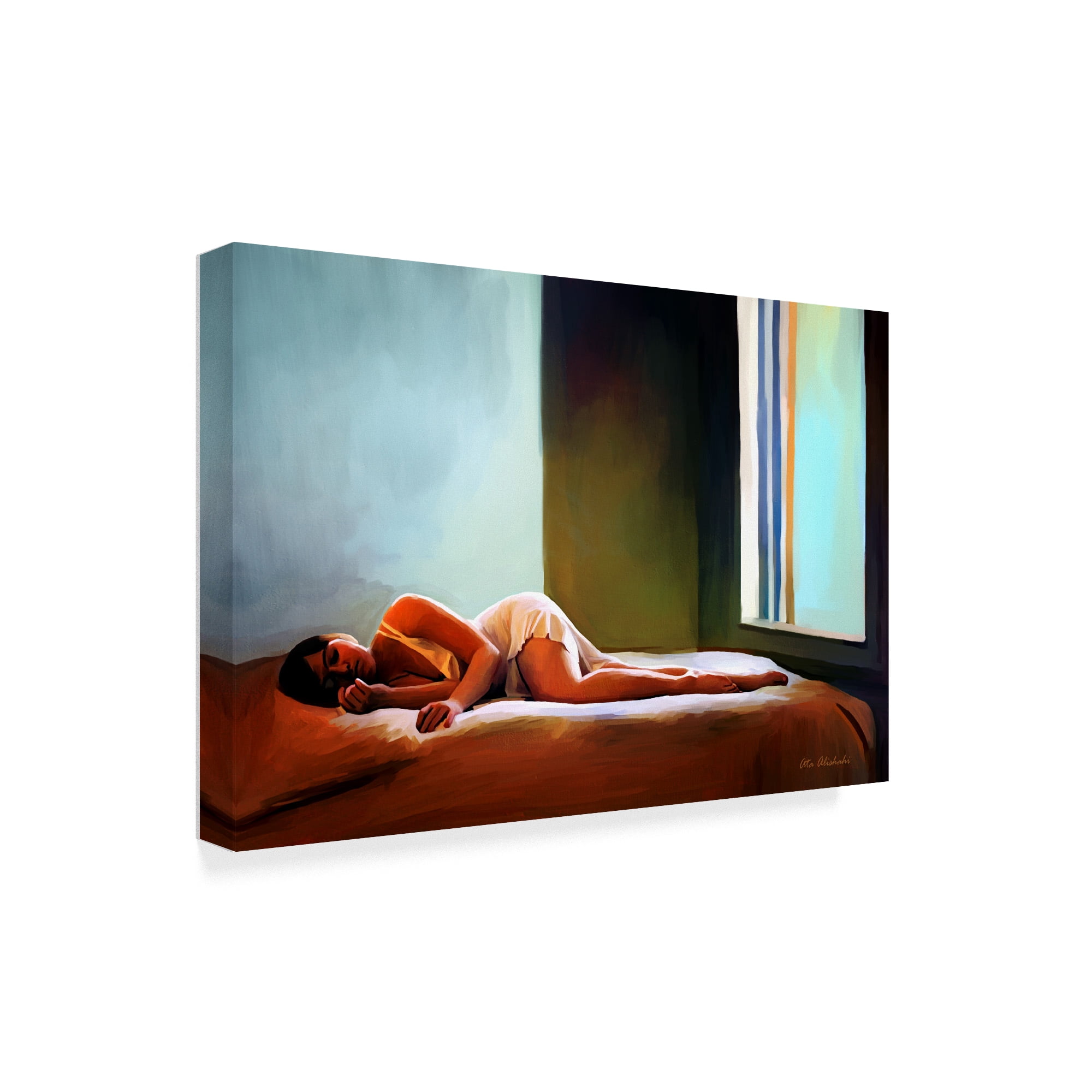 Trademark Fine Art 'Sleeping Lady' Canvas Art by Ata Alishahi