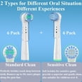thumbnail image 3 of Replacement Toothbrush Heads for Oral b Non-iO Toothbrush, Professional Brush Heads Refill Compatible with Oral b Pro 9000/8000/ ... /500,/300/... Genius and Smart, 2Type,12Pack, 3 of 3