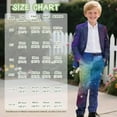 thumbnail image 7 of Xoenoiee Galaxy Star Print Suit for Boys Slim Fit 2 Piece Formal Kids Suits Tuxedo Set Toddler Suit for Boys Dress Outfit Blazer Pants, 11-12 Years, 7 of 7