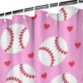 thumbnail image 3 of Pink Baseballs Pattern Shower Curtain 72"x84" ,Bathroom Decorative Shower Curtains Set with 12 Hooks,Modern Waterproof Washable Shower Curtain, 3 of 6