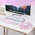thumbnail image 5 of 3Pcs Cloud Wrist Rest Keyboard Set Mouse Pad Wrist Support Set Ergonomic Memory Foam for Home Office Laptop Computer, 5 of 5