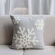 thumbnail image 4 of Funda de almohada bordada de algodón de lona para decoración del hogar con copos de nieve navideños cuadrados suaves, funda de cojín de 18x18, funda de almohada para sofá cama y silla (1 par, gris), 4 of 5