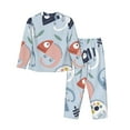 thumbnail image 2 of Disketp Pajamas Set Long Sleeve Sleepwear Womens Button Down Nightwear Pj Sets-Cute Chameleons, 2 of 9