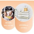 thumbnail image 5 of IBEQUEM 1 Set 4 Tier Clear Stackable Document Organizer,A4 Acrylic Desk Letter Tray,Premium File Paper Holder for Home Office Studyk Storage Rack Side Load for Office Desktop, 5 of 7