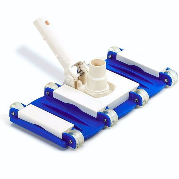 SWIMLINE HYDROTOOLS Manual Vacuum Head Attachment For Inground & Above Ground Pools |Weighted Flexible Swimming Pool Vac Head Rectangle Shape W/ Wheels| Swivel Hose 1-1/4 or 1-1/2â€™â€™| Clean 8150