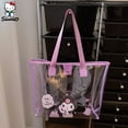 thumbnail image 2 of Bolsos de hombro Sanrio de alta capacidad, bolsa de maquillaje transparente, bolsa de aseo impermeable My Melody, bolsa de playa, bolso de viaje, regalo2836, 2 of 5
