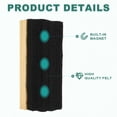 thumbnail image 3 of 1 Pack Dry Erase Eraser, 2x4.7in Wood Whiteboard Eraser Wooden for White Board Glass Calendar Board Fridge Refrigerator Office Supplies, Large, 51x120mm, 3 of 6