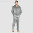 thumbnail image 3 of Fewfanhot Sweatsuits for Men Pajamas Set Warm & Soft Fleece Pj's Sets for Men with Fluffy Hoodie Loungewear with Pockets, 3 of 5