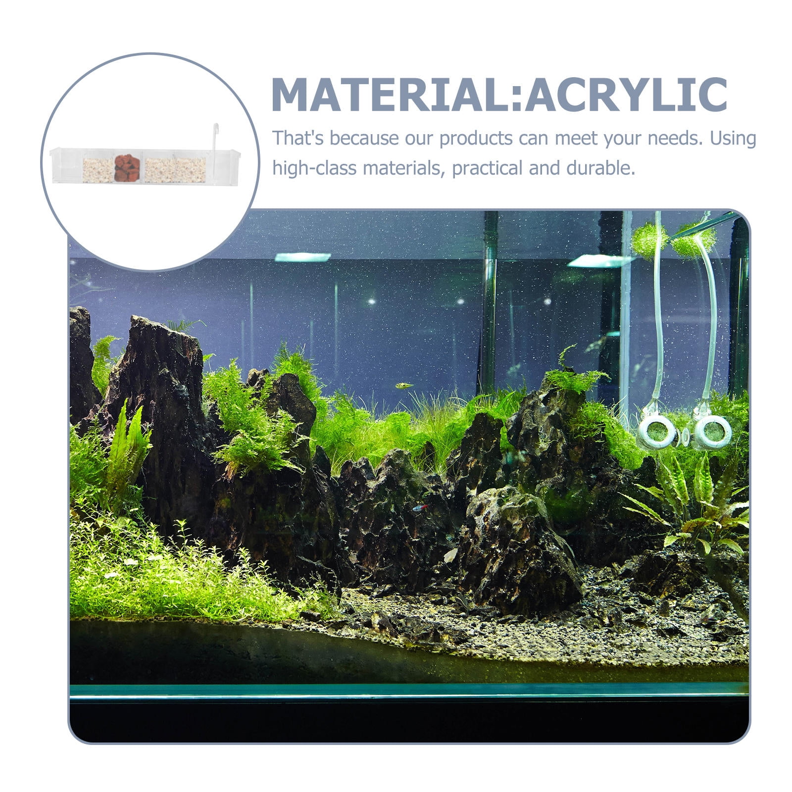 UPKOCH 1Set Rectangular Aquarium Filtration Apparatus for Fish Tank Separation and Purification