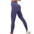 thumbnail image 2 of HOMBOM Womens Purple Leggings No Front Seam Winter Activewear Gym High Waisted Pants for Ladies M, 2 of 5