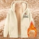 thumbnail image 4 of WILLBEST Sudadera Larga para Mujer, Estilo Casual de Invierno, con Cremallera, Forrada, con Estampado Festivo Chaqueta Suave, Cómoda y Cálida, Ideal para Deportes Al Aire Libre y Uso Diario X-Grande, 4 of 5