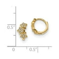 thumbnail image 2 of 14k Madi K CZ 3-Star Hinged Hoop Earrings in 14k Yellow Gold, 2 of 2