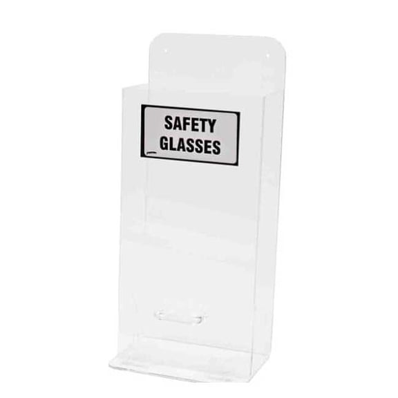 Protective Eyewear Dispenser, Stack Tower, 20 Pairs, Acrylic, 18 in H x 8 in W x 4 in D, Clear
