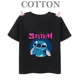 thumbnail image 3 of Camiseta de algodón para niños, camisetas de Disney Stitch y Mickey Mouse para niños, camisetas de verano a la moda, cuello redondo, camiseta informal de manga corta, 3 of 5