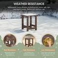 thumbnail image 6 of WestinTrends Malibu Kids Outdoor Patio Furniture HDPE Adirondack Square Side Table, Dark Brown, 6 of 14