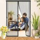 thumbnail image 1 of Magnetic Screen Door 140x210 - Black Anti Mosquito Magnet with Durable Mesh Automatic Closing Mosquito Net Curtains Door, 1 of 3