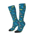 thumbnail image 2 of Balery Transportations With Buildings Fun Novelty Socks Men'S Women'S Crew Socks Funny Crazy Novelty Socks Quirky And Cool Socks, 2 of 9
