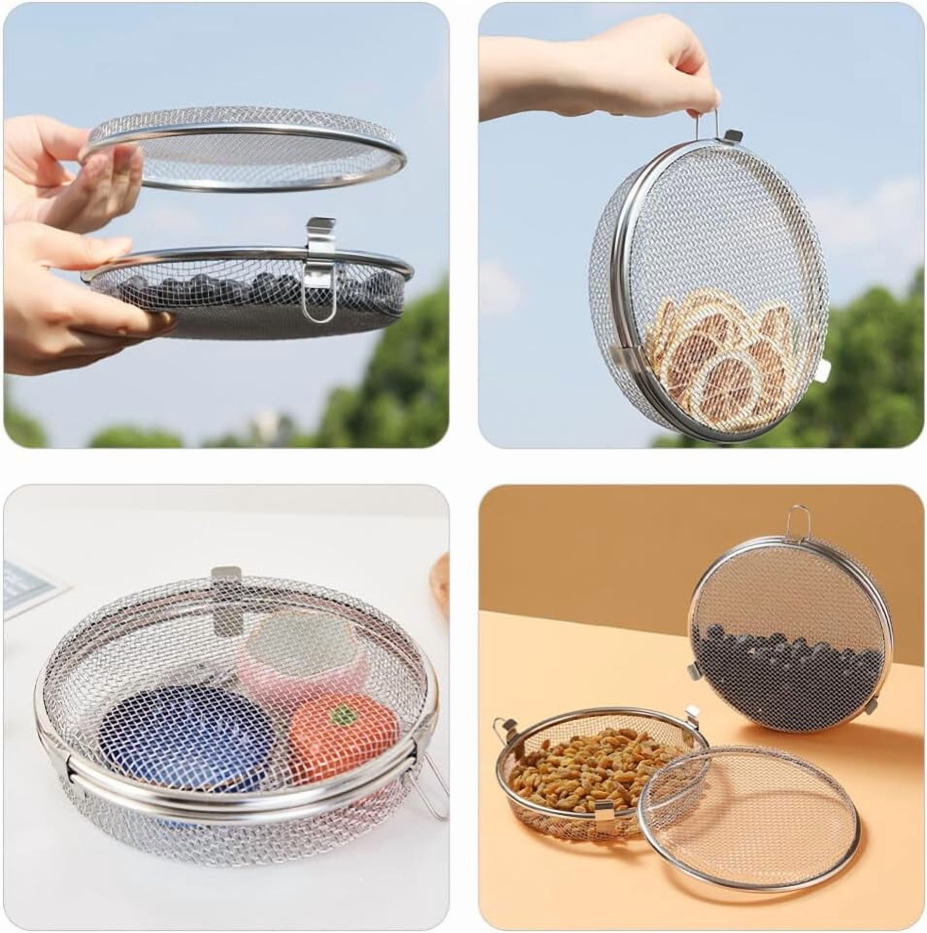 ABPETE Mesh Dishwasher Basket,Silverware & Small Parts Organizer with Drain Holes, Universal Fit for Top/Bottom Rack