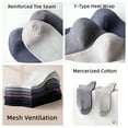 thumbnail image 4 of TELOLY Men's Mesh Cotton Dress Socks Business Casual Solid Crew Socks Lightweight Soft Comfort, Medium 6-10.5, 5 Pairs, 4 of 7