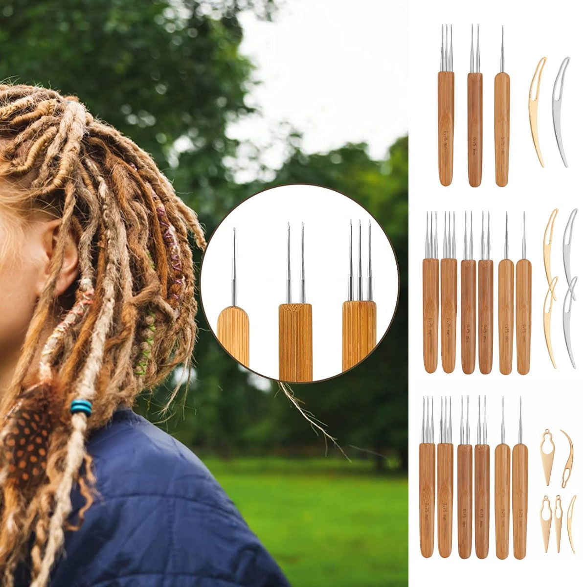 7 or 10 Pcs Soft Handled Kartopu Crochet Hooks Set, Dreadlocks Dreading,  Crochet Needles 3 4 5 Mm Soft Handled Hooks With Zipper Bag 