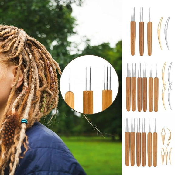 Deago 11pcs/Set Dreadlock Crochet Hook for Hair Dreadlock Needle Tool for Braid Craft Dread Locks Crochet Needles (0.75mm)