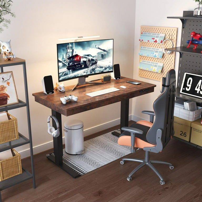 Sfugno Electric Standing Desk with Stoarge, Height Sfugno Electric Standing Desk with Stoarge, Height