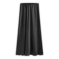 thumbnail image 4 of Wxolcjlv Women's Satin Side Slit Midi Skirt High Waist Party Midi Skirts, 4 of 4