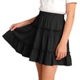 thumbnail image 5 of Tdoqot Girls Ruffle Skirts- Elastic Waist Cute A-line Casual A-Line Uniform Mini Skirt Black Size 10, 5 of 6