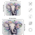thumbnail image 3 of FREEAMG Dish Drying Mat Elephant Absorbent Microfiber Kitchen Dish Mat Super Absorbent Dish Drainer Mat for Kitchen Counter 16" x 18", 3 of 7